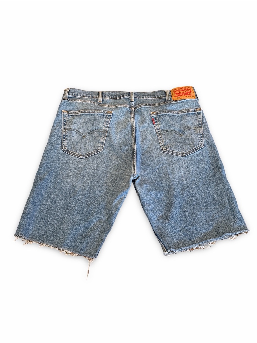 LEVI’S 505 Cutoff Jorts Denim Jean Shorts 38W Relaxed 10” Inseam